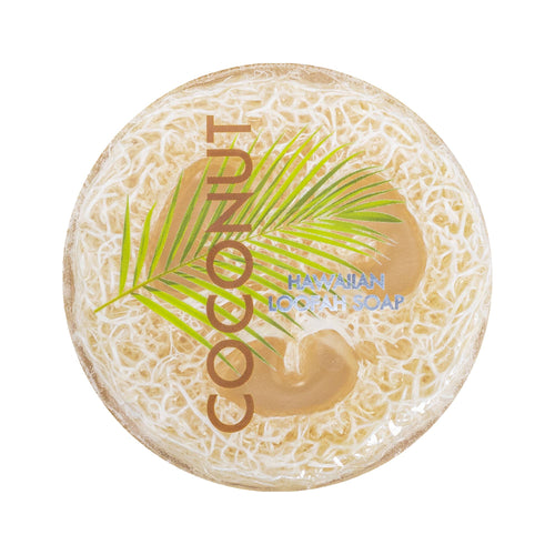 Coconut Sea Salt & Kukui Exfoliating Loofah Soap 4.75oz.