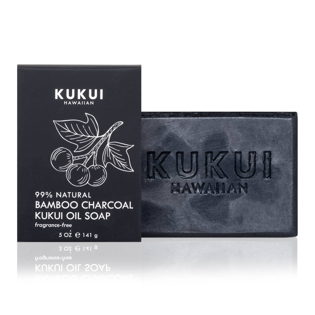 Fragrance Free Charcoal Bar Soap, 99% Natural. Made with Bamboo Charcoal.