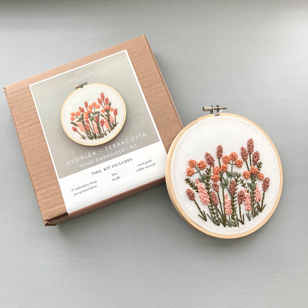 Embroidery Kit  - Avonlea in Terracotta