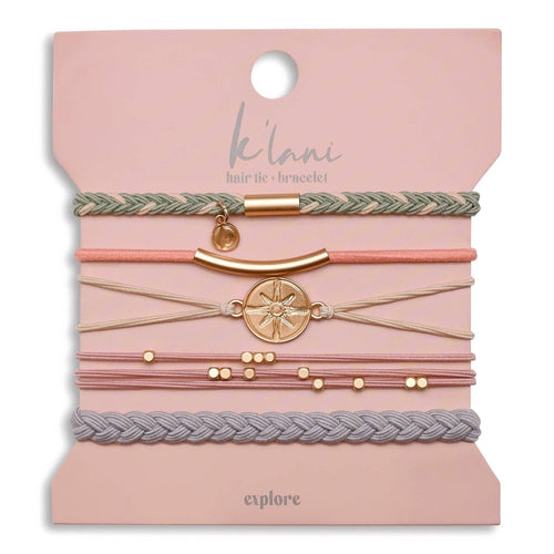 Medium Explore K'lani hair tie and bracelet.