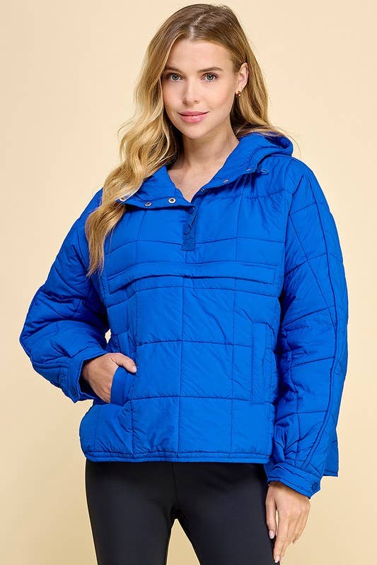 Royal Blue Quilted Jacket