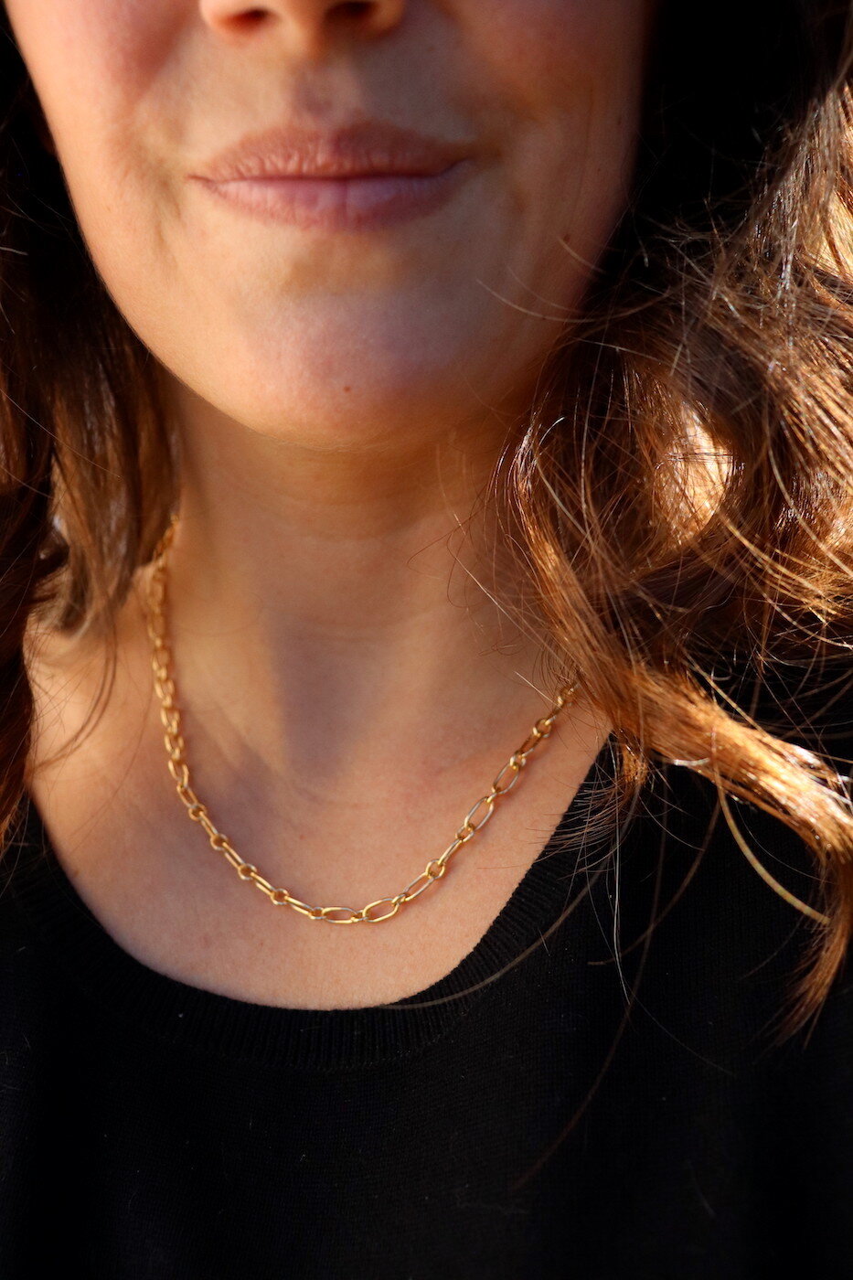 Gold Chain Necklace (Small links)