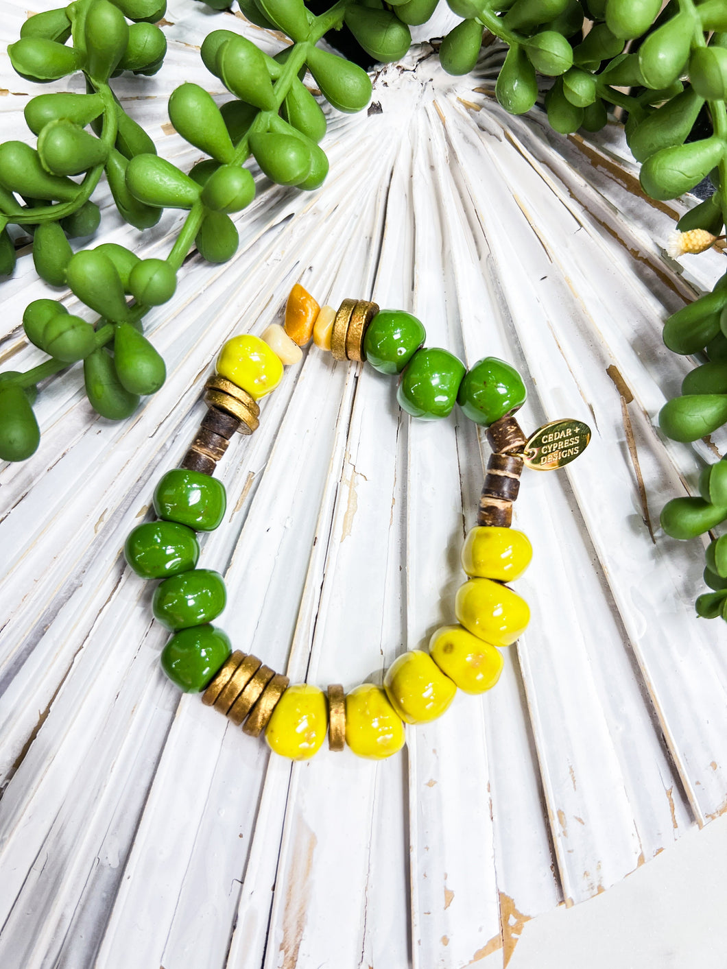 Tap Tap Bracelet - Green and Yellow Game Day