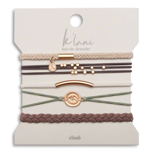Medium Climb K'lani hair tie and bracelet.